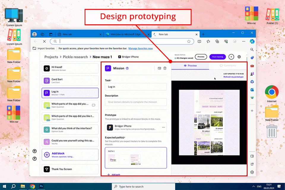 maze user research software interface