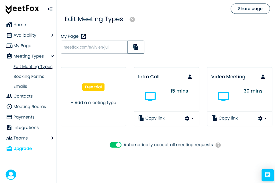 meetfox interface