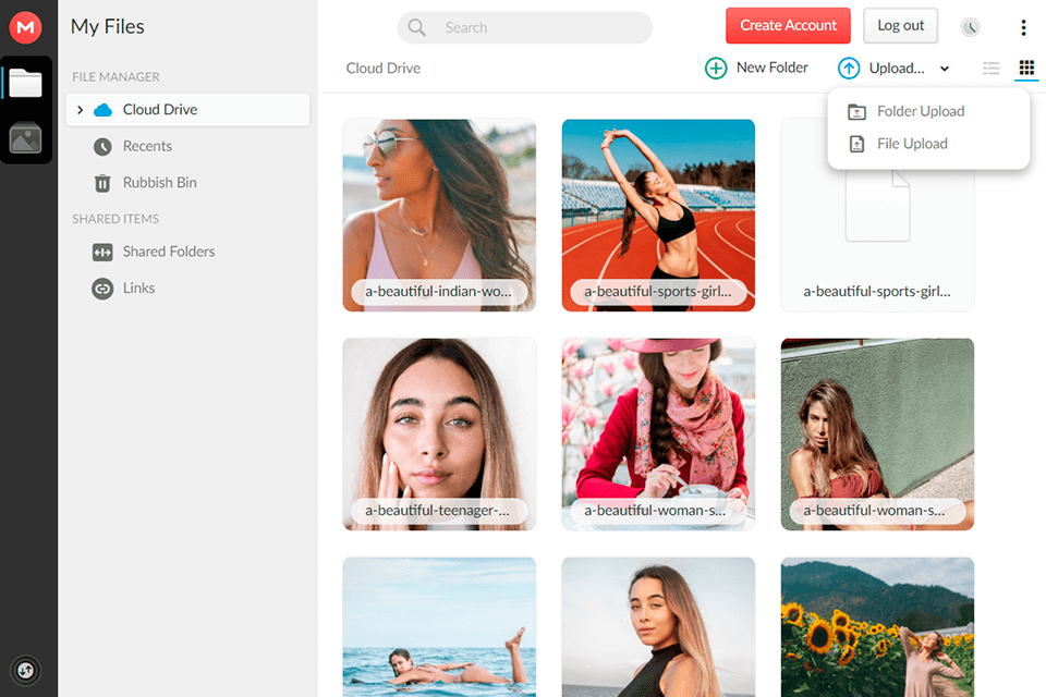 التخزين السحابي الضخم لواجهة الصور