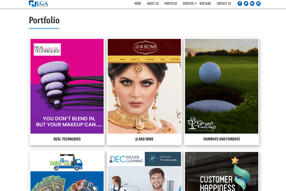 mega web design company example