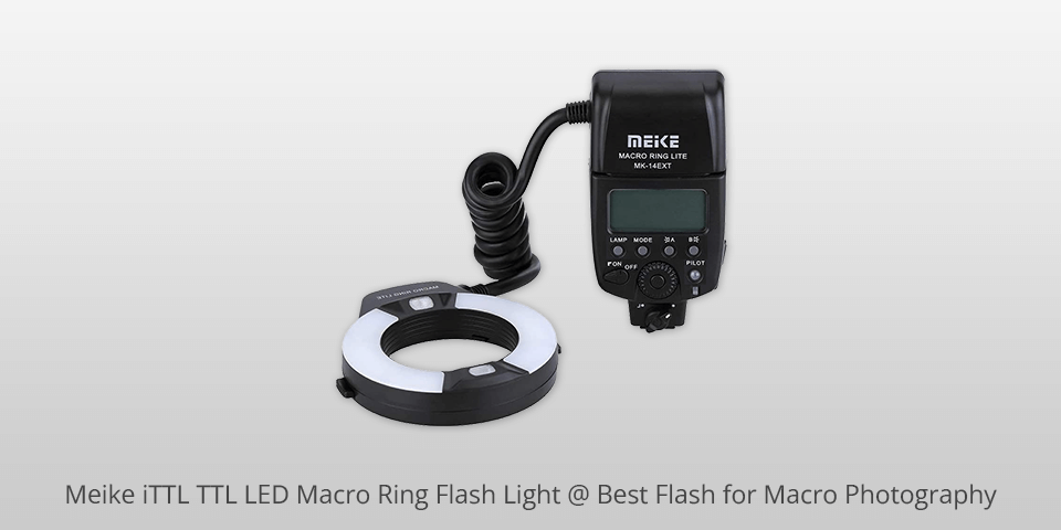 meike ittl ttl led macro ring flash for macro photography