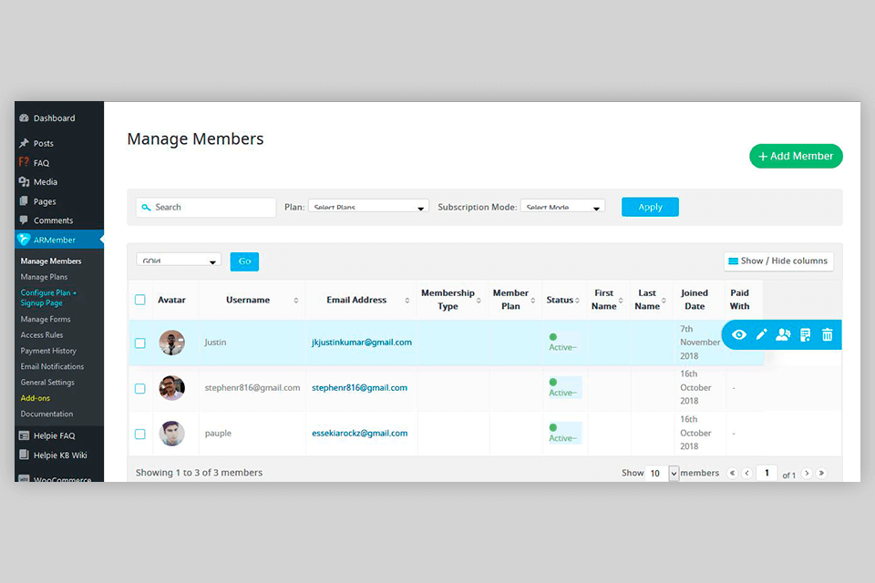 membermouse wordpress membership plugin interface