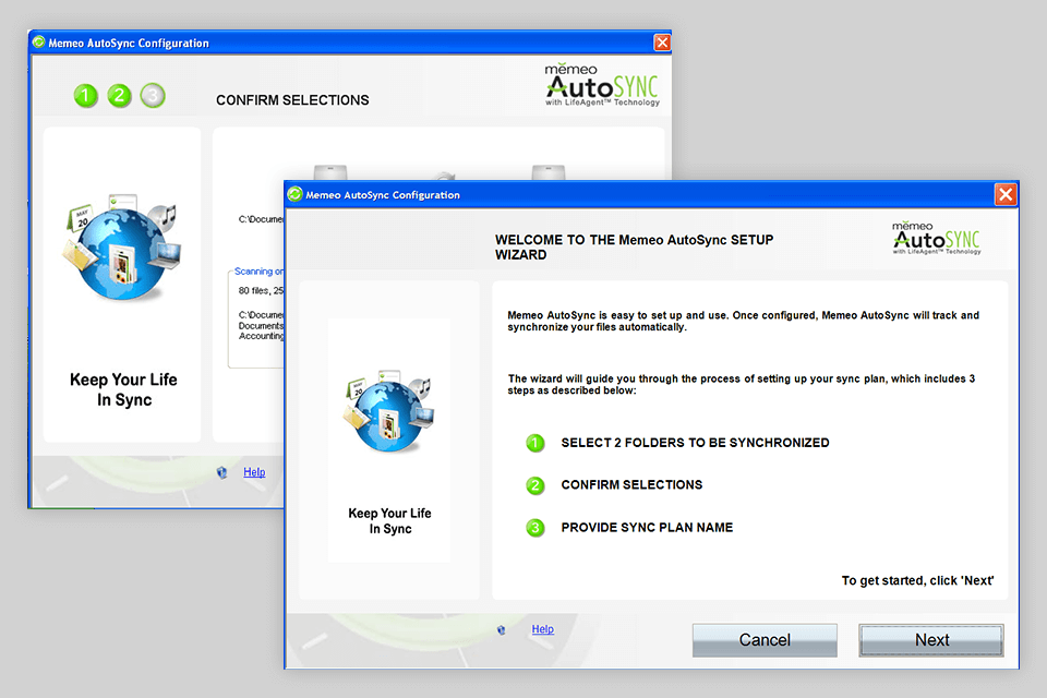 memeo autosync download interface
