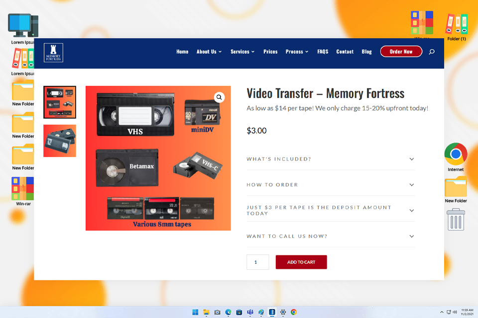 memoryfortress digitizing service for videos