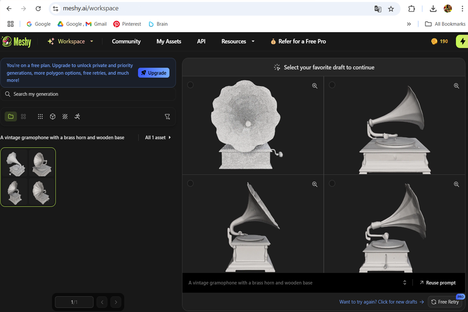 meshy ai 3d model generator