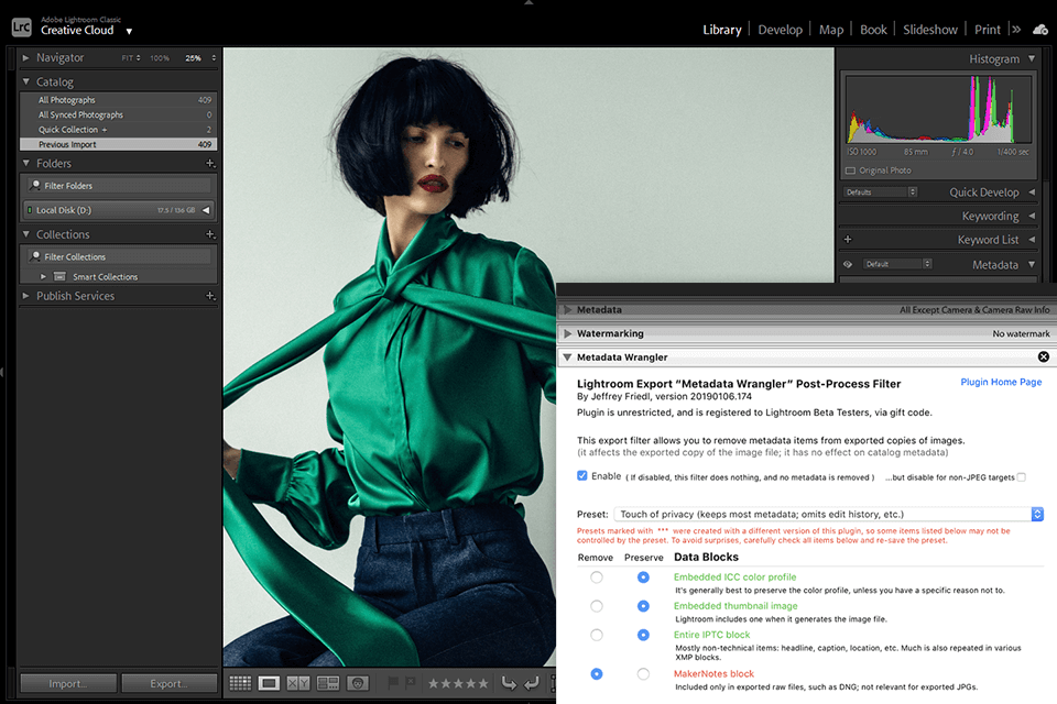 metadata wrangler lightroom plugin