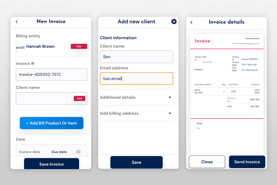 mezink invoice generator