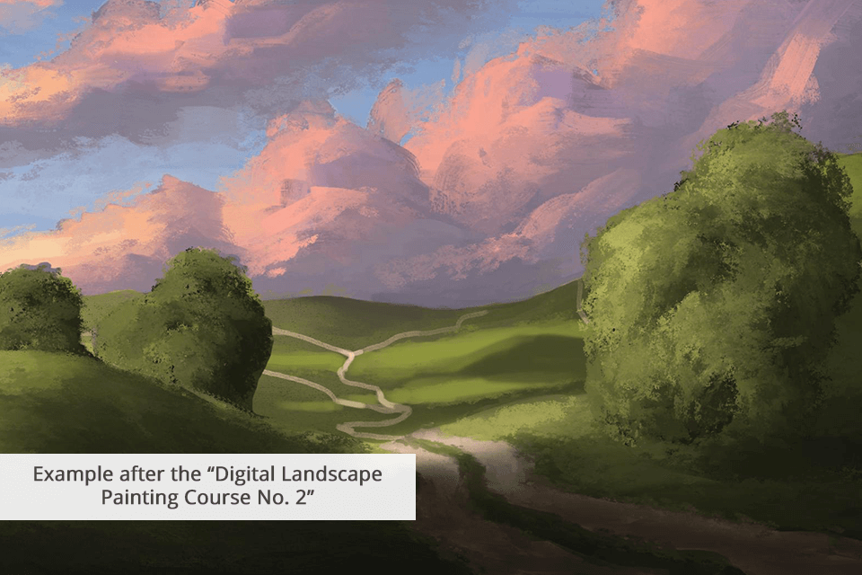 michael adamidis arts digital landscape painting course example