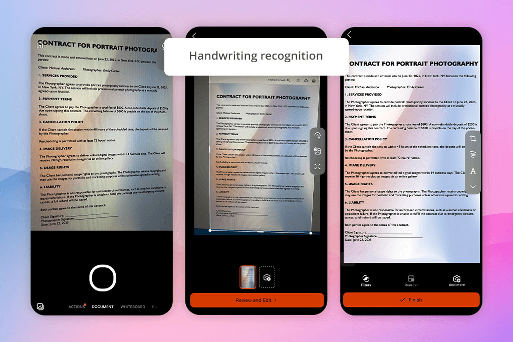 microsoft lens document scanning software