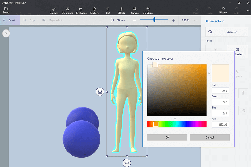 microsoft paint 3d free drawing software interface