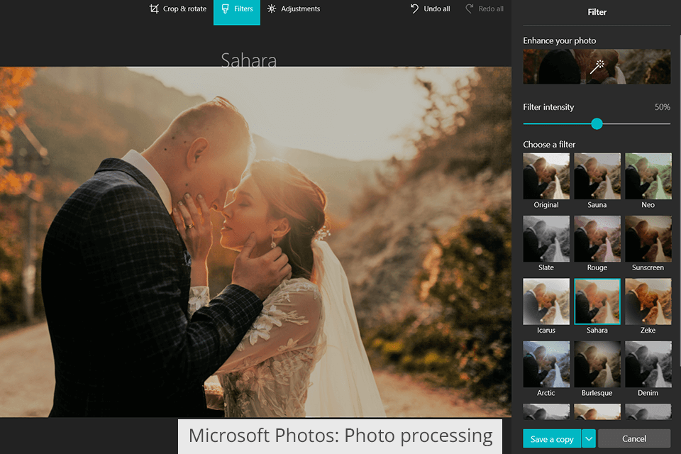 microsoft photos photo editing