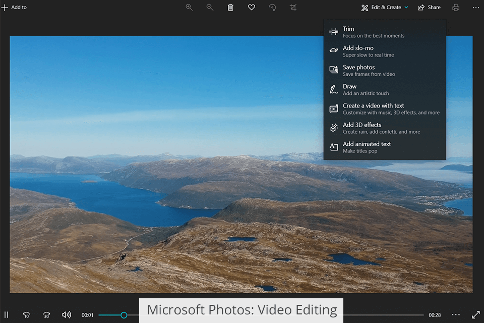 microsoft photos video editing