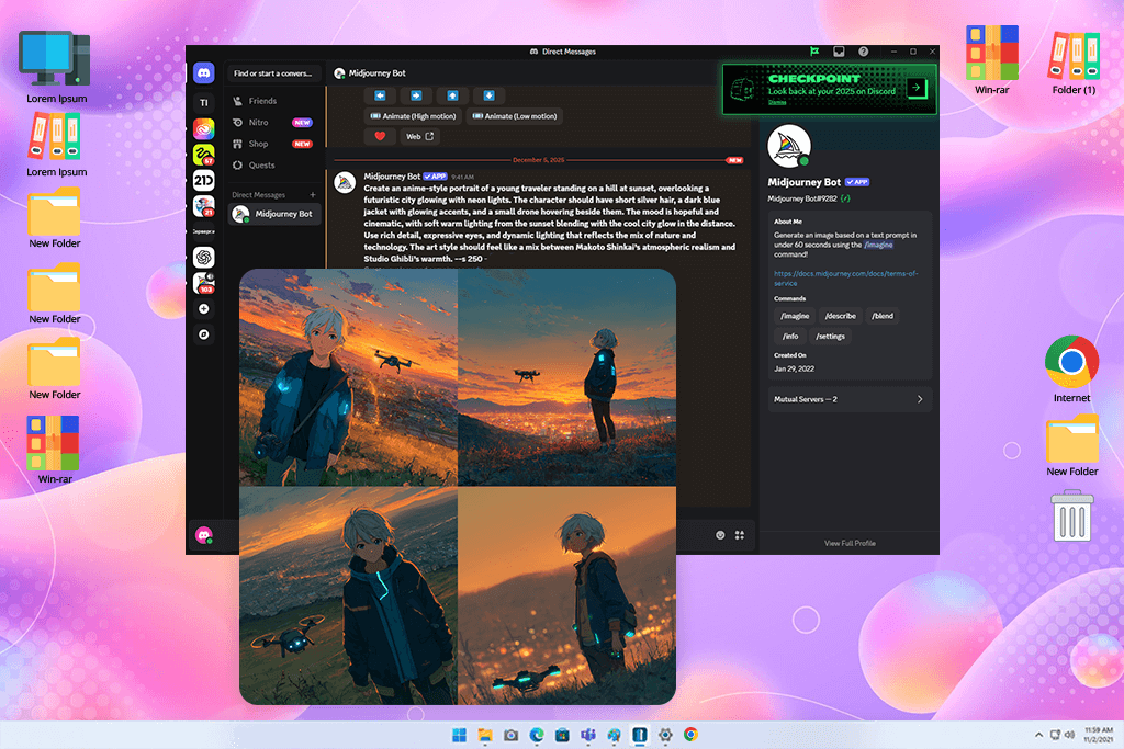 midjourney ai anime generator tool