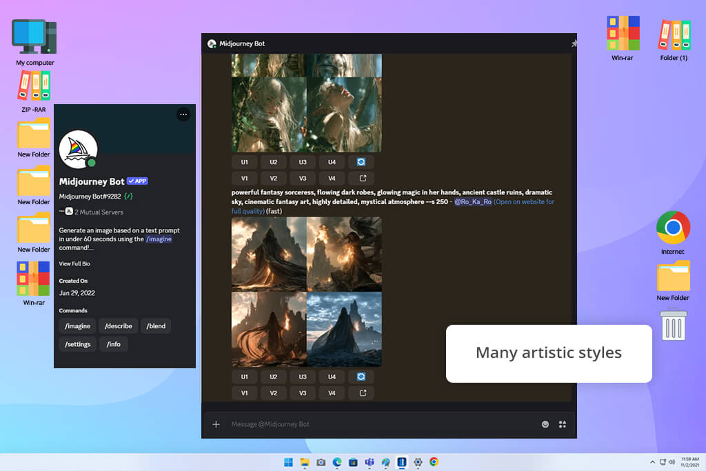 midjourney ai fantasy character creator