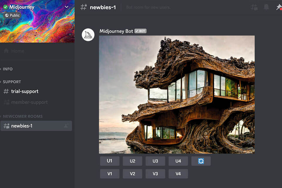 midjourney architect ai tool