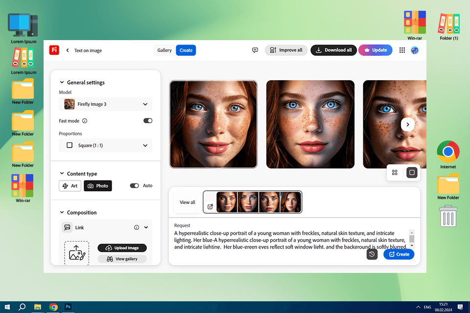 kostenloses alternativergebnis während der reise adobe firefly