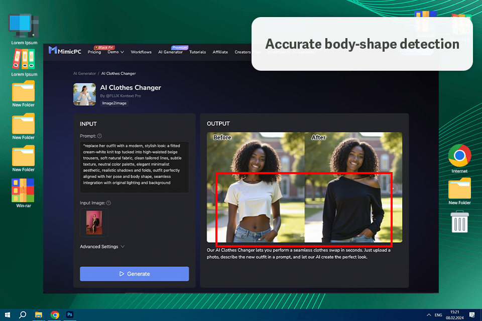 mimicpc ai replace tool
