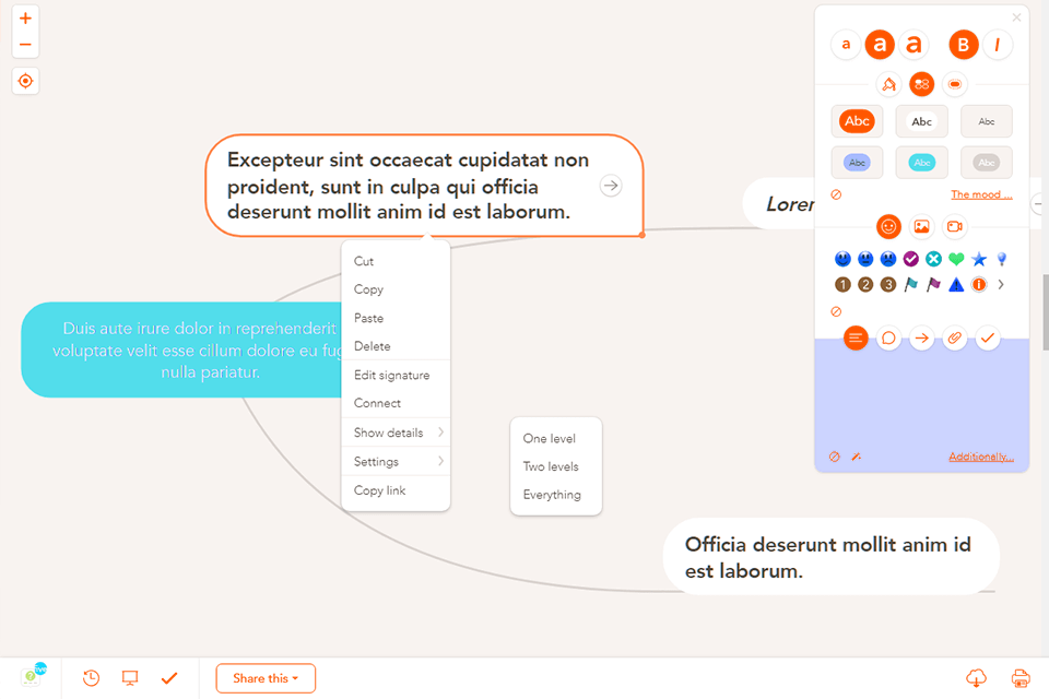 mindmeister online decision tree maker interface