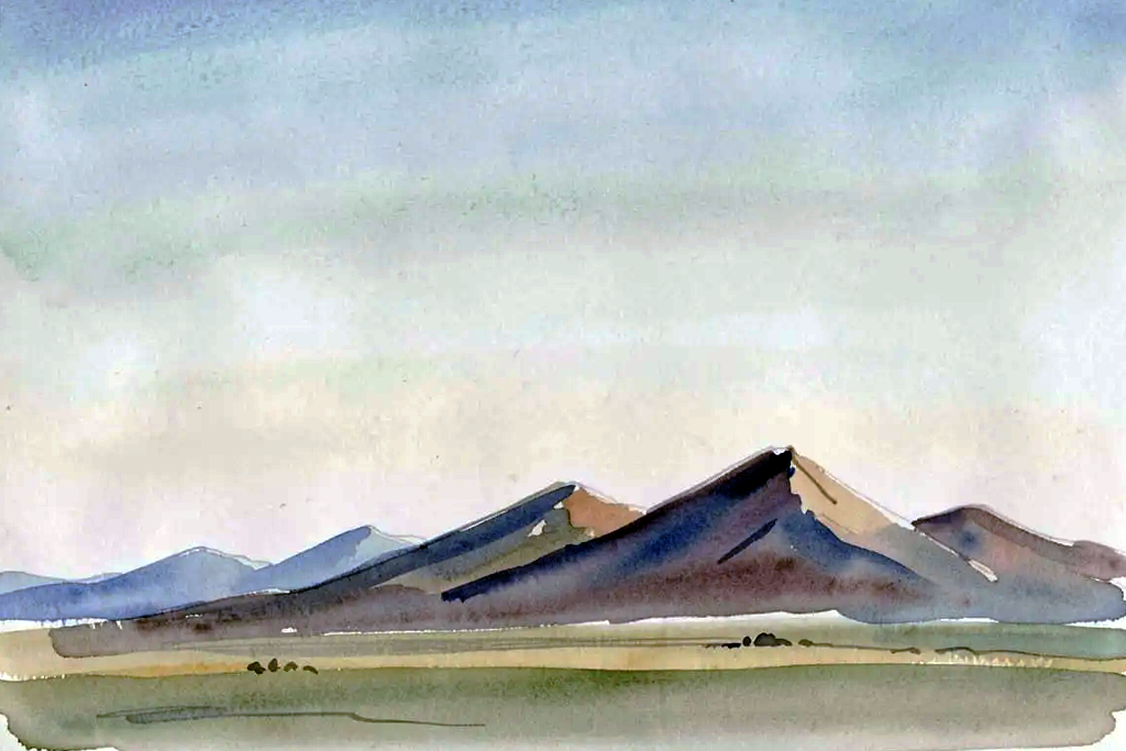 minimalist watercolor style