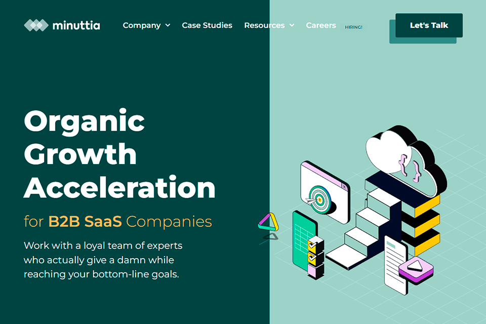 minuttia lead generation company interface