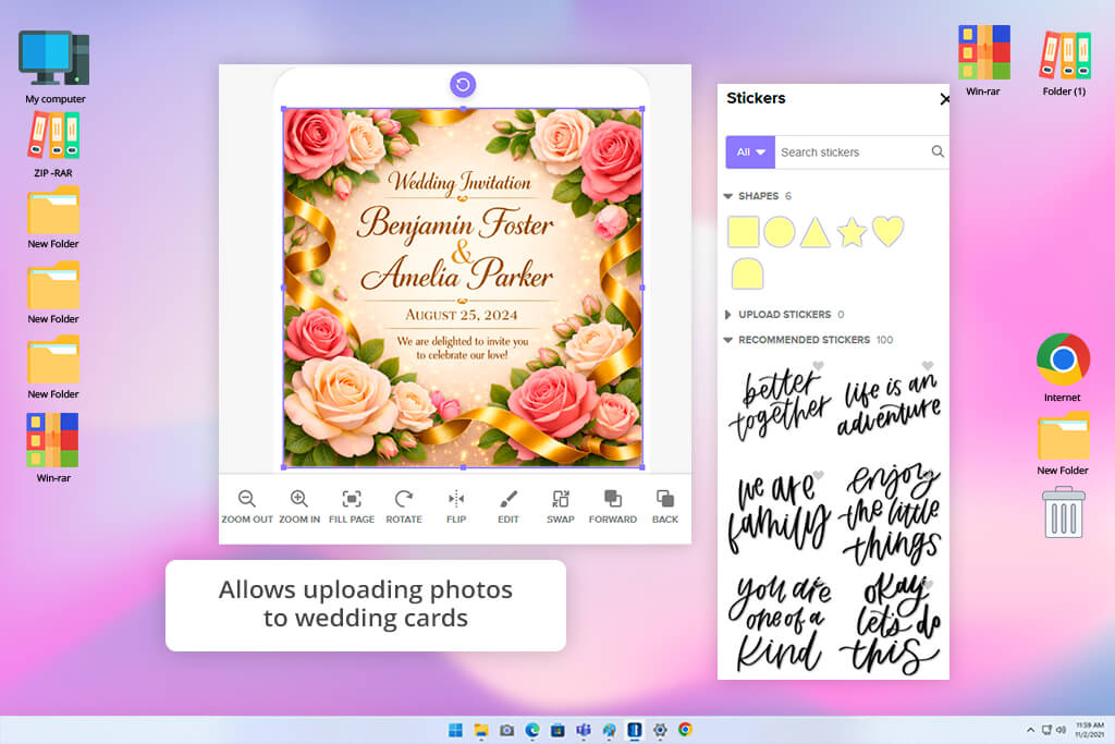 mixbook free wedding card maker