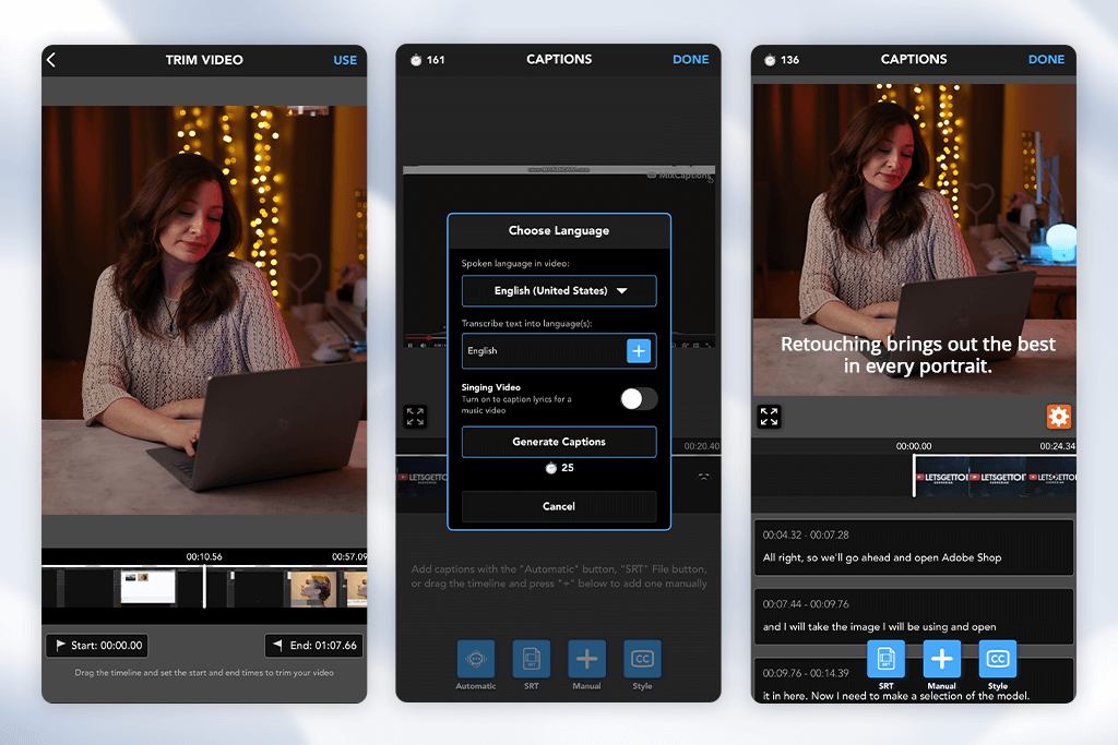 mixcaptions app for video captions