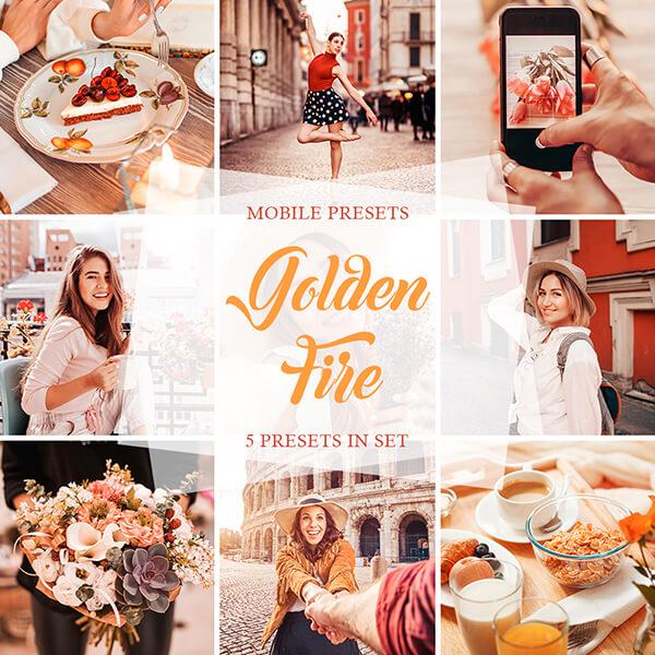 banner mobile presets golden fire