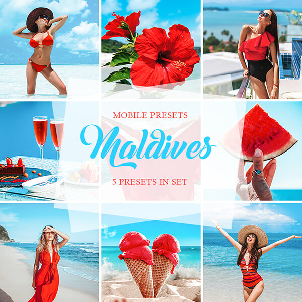 banner mobile presets maldives collection