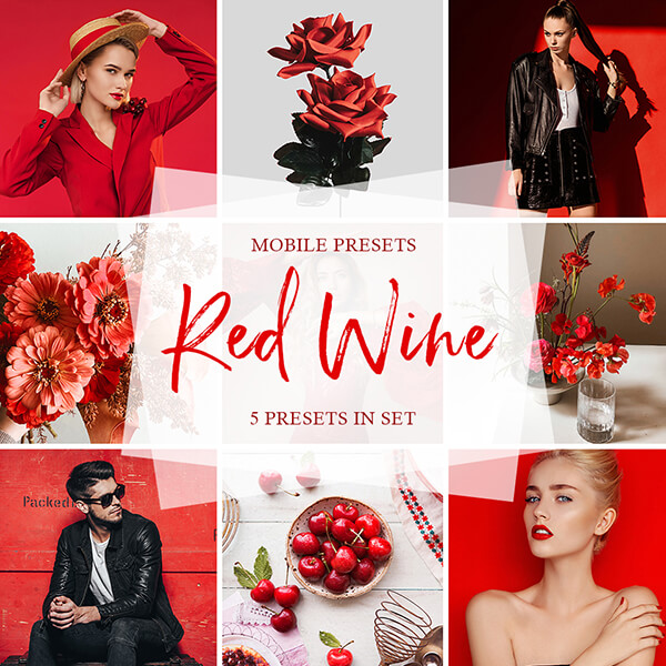 banner mobile presets red wine
