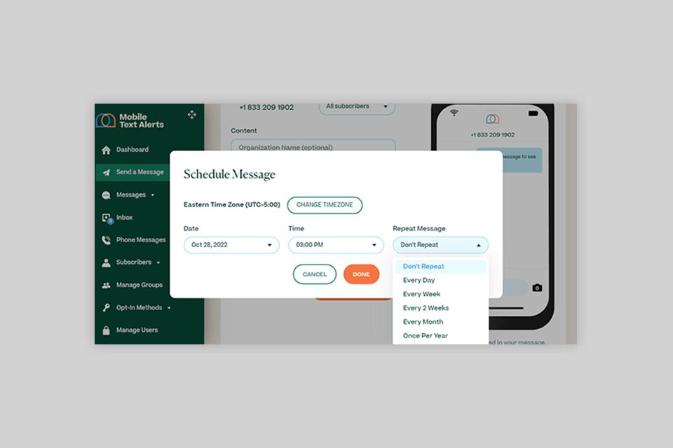 mobile text alerts automation