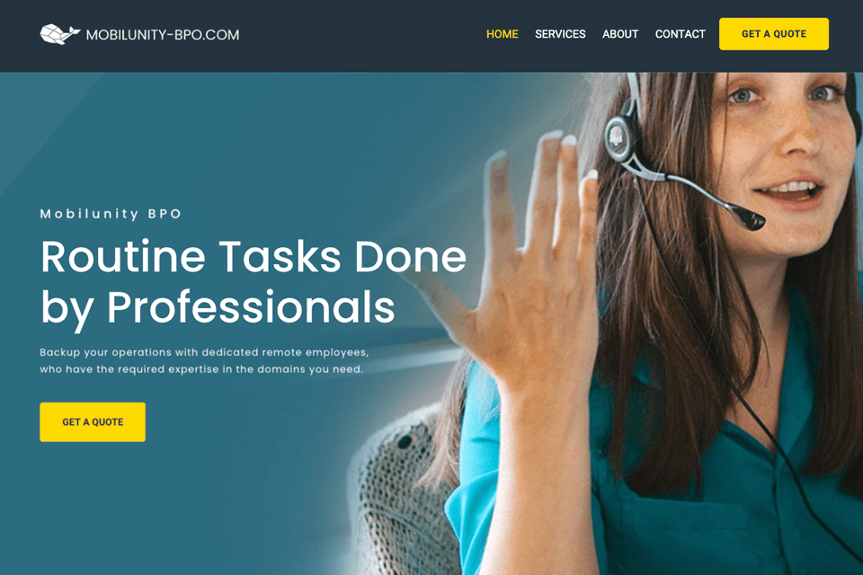 mobilunity bpo recruiting company interface