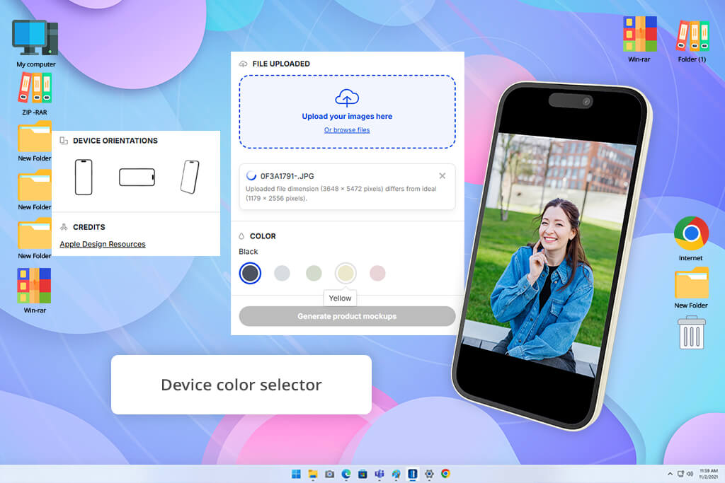 mockuphone iphone mockup generator