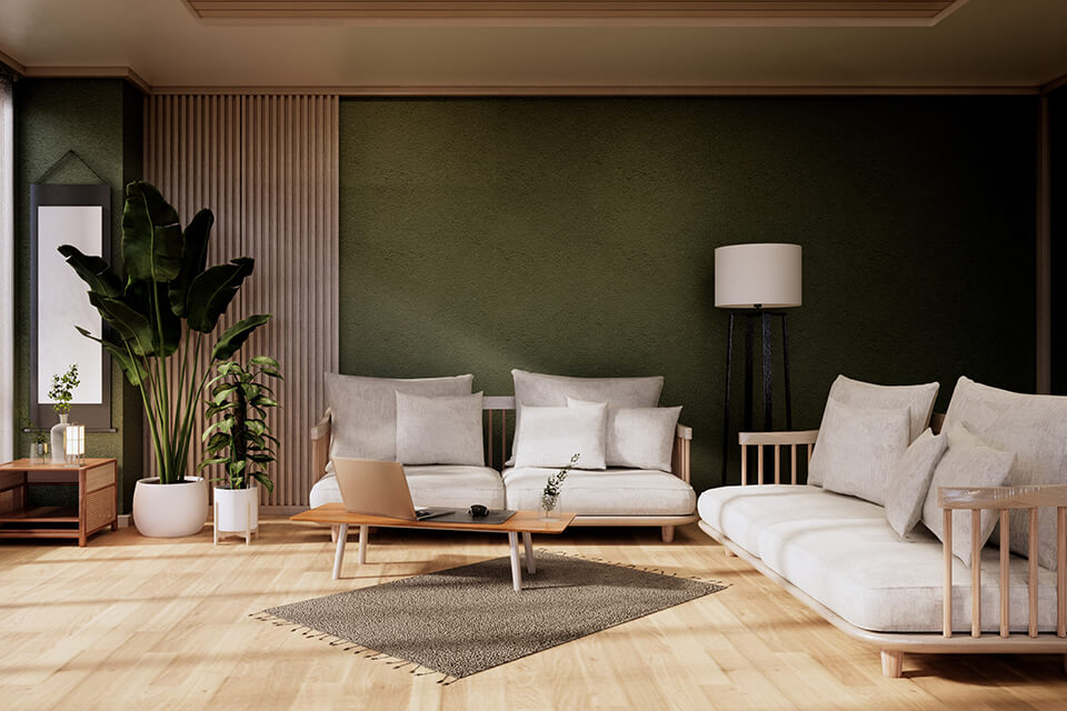 modern style in interior design natural materials