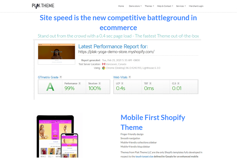 modified plak shopify theme