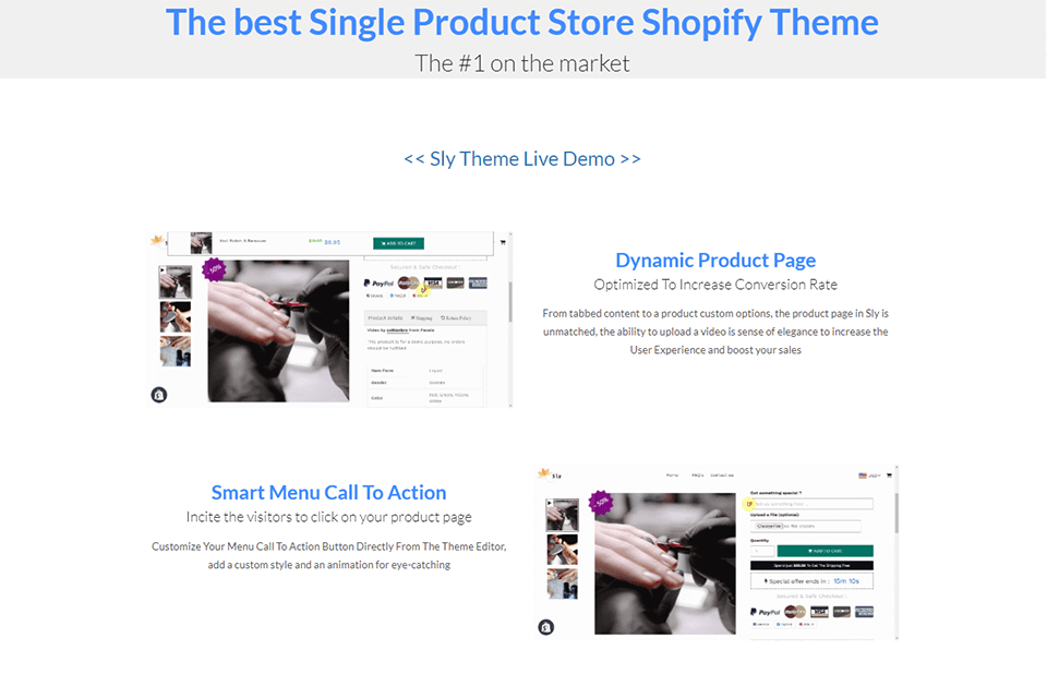 modified sly shopify theme