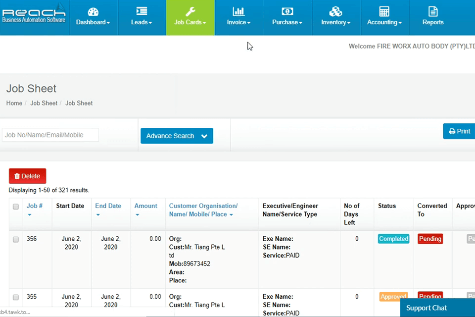 moiboo automotive dealer software interface