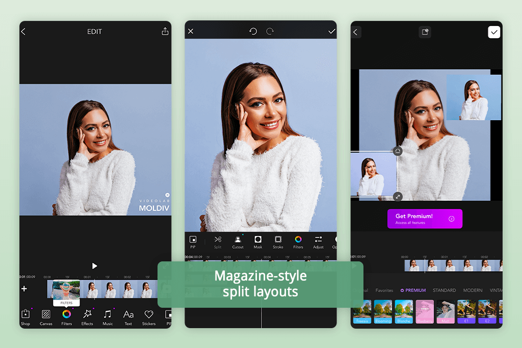 moldiv split screen photo app