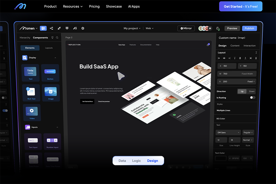 momen app free app builder