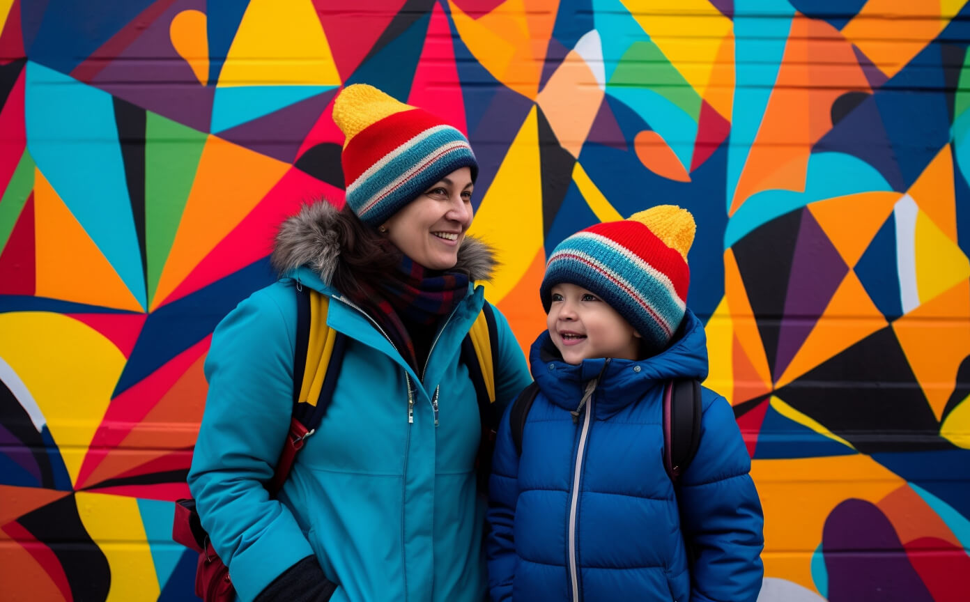 mommy and me photoshoot ideas graffiti