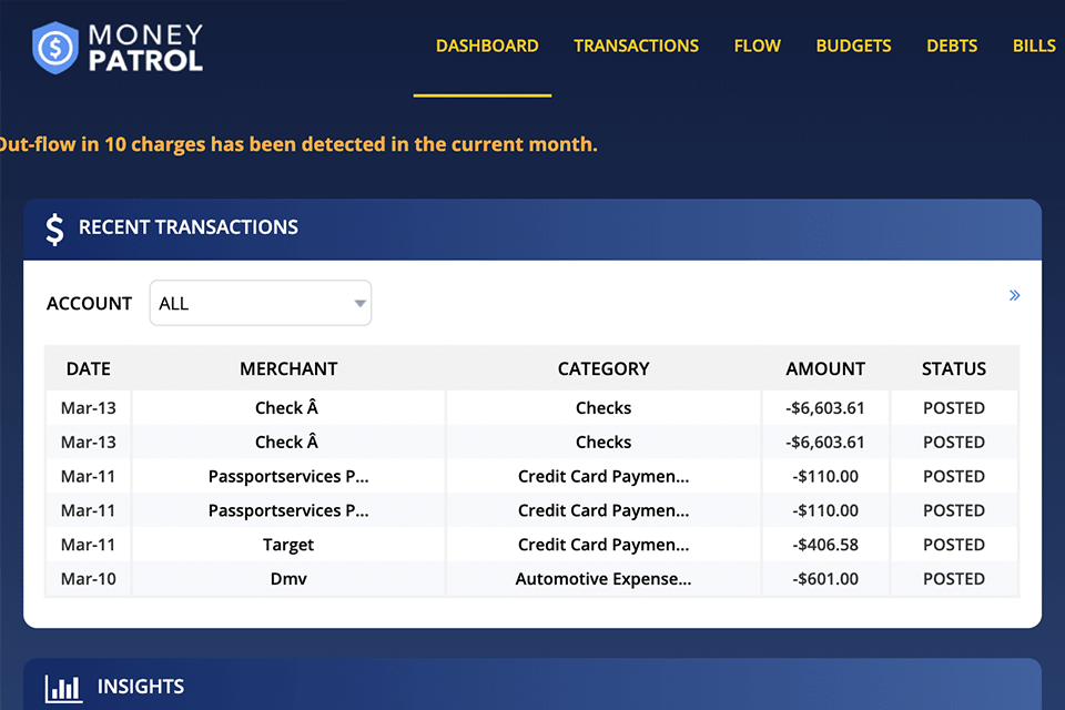 money patrol stock portfolio tracker interface