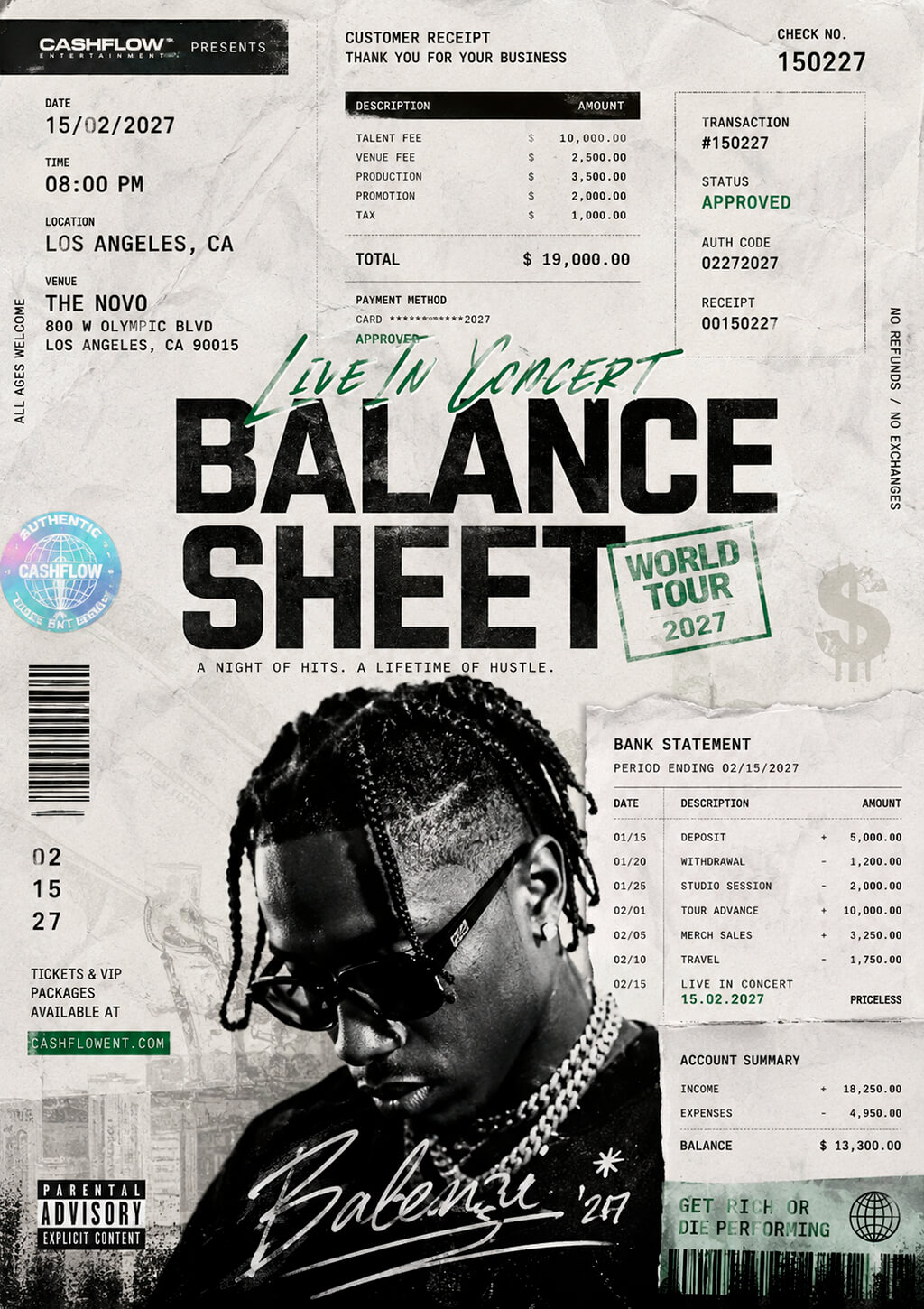 money rap concert flyer idea