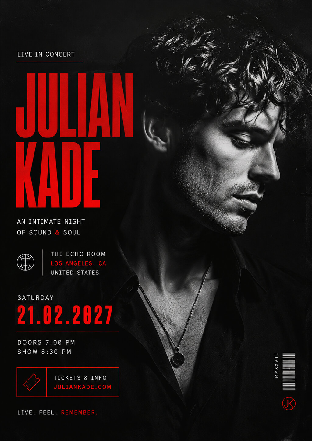 monochrome jazz concert flyer idea