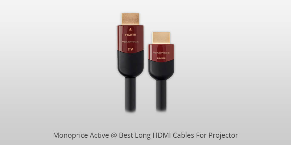 monoprice active long hdmi cable for projector