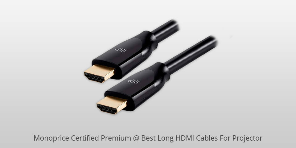 monoprice certified premium long hdmi cable for projector