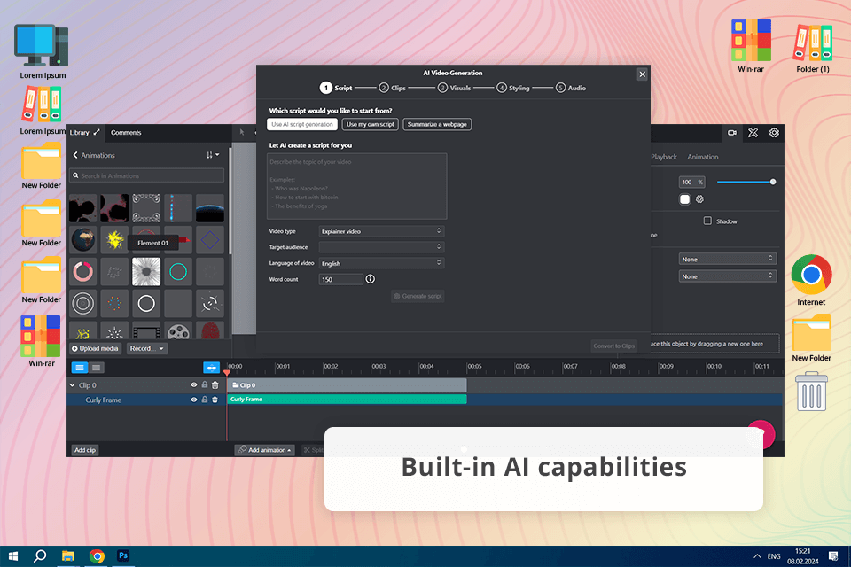 moovly vyond alternative interface