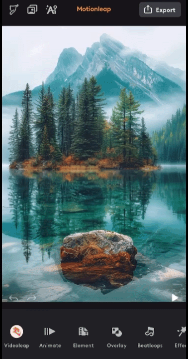 motionleap app that brings pictures to life interface gif