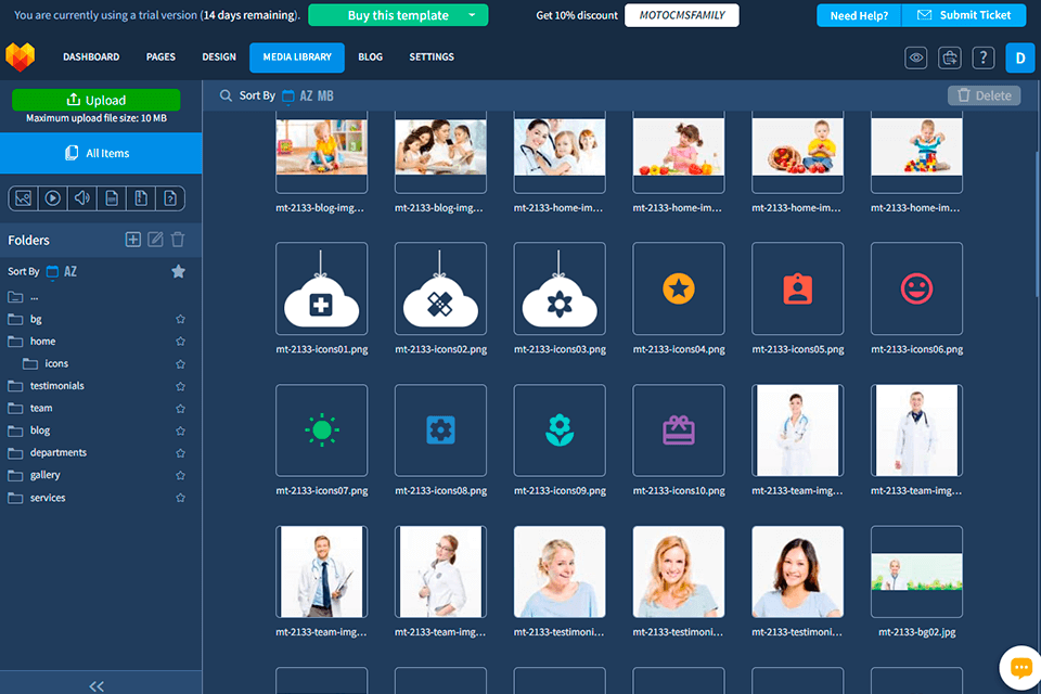 motocms design customization