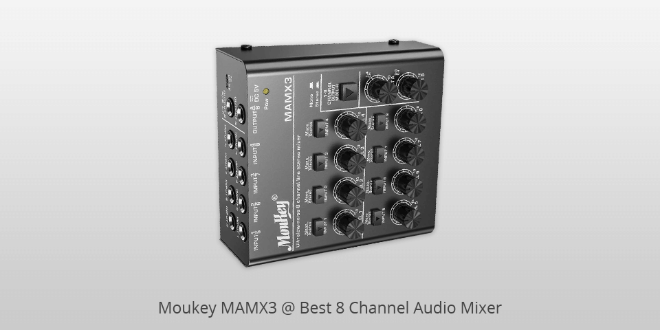 moukey mamx3 8 channel audio mixer