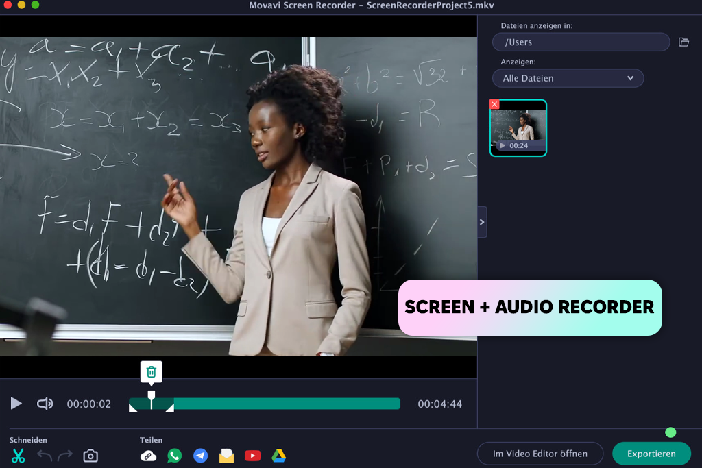 movavi screen recorder lecture recording app