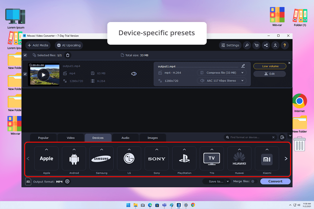 movavi video converter interface